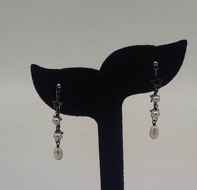 JAGDAMBA PEARLS SILVER HANGINGS ER50190