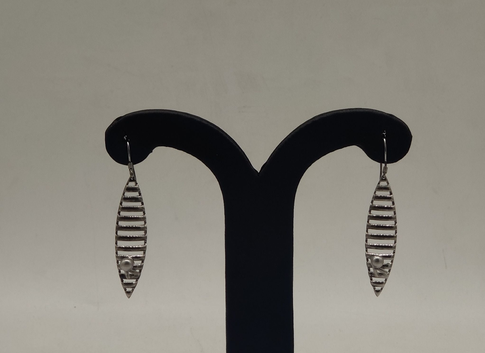 JAGDAMBA PEARLS SILVER HANGINGS ER50187