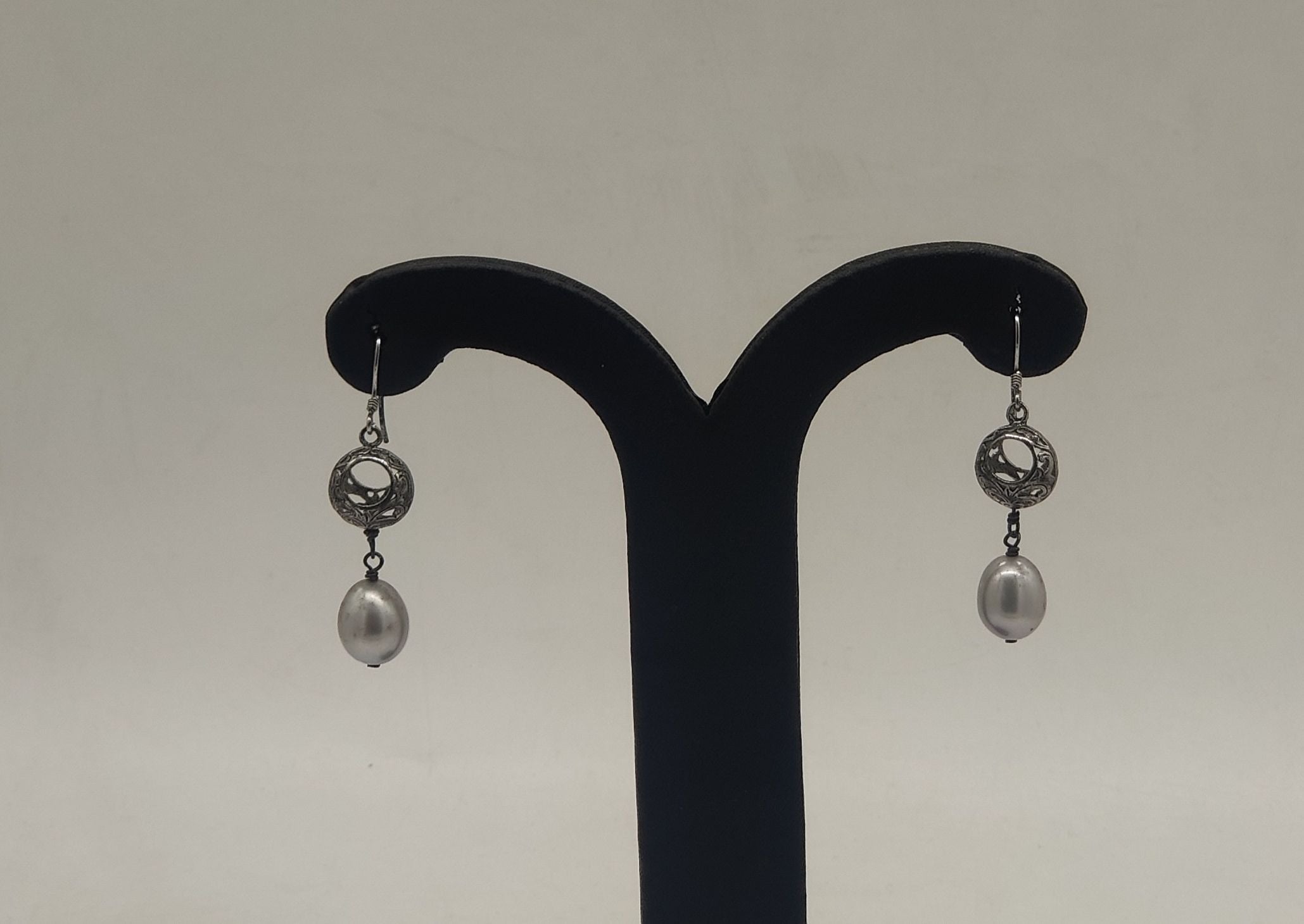 JAGDAMBA PEARLS SILVER HANGINGS ER50184