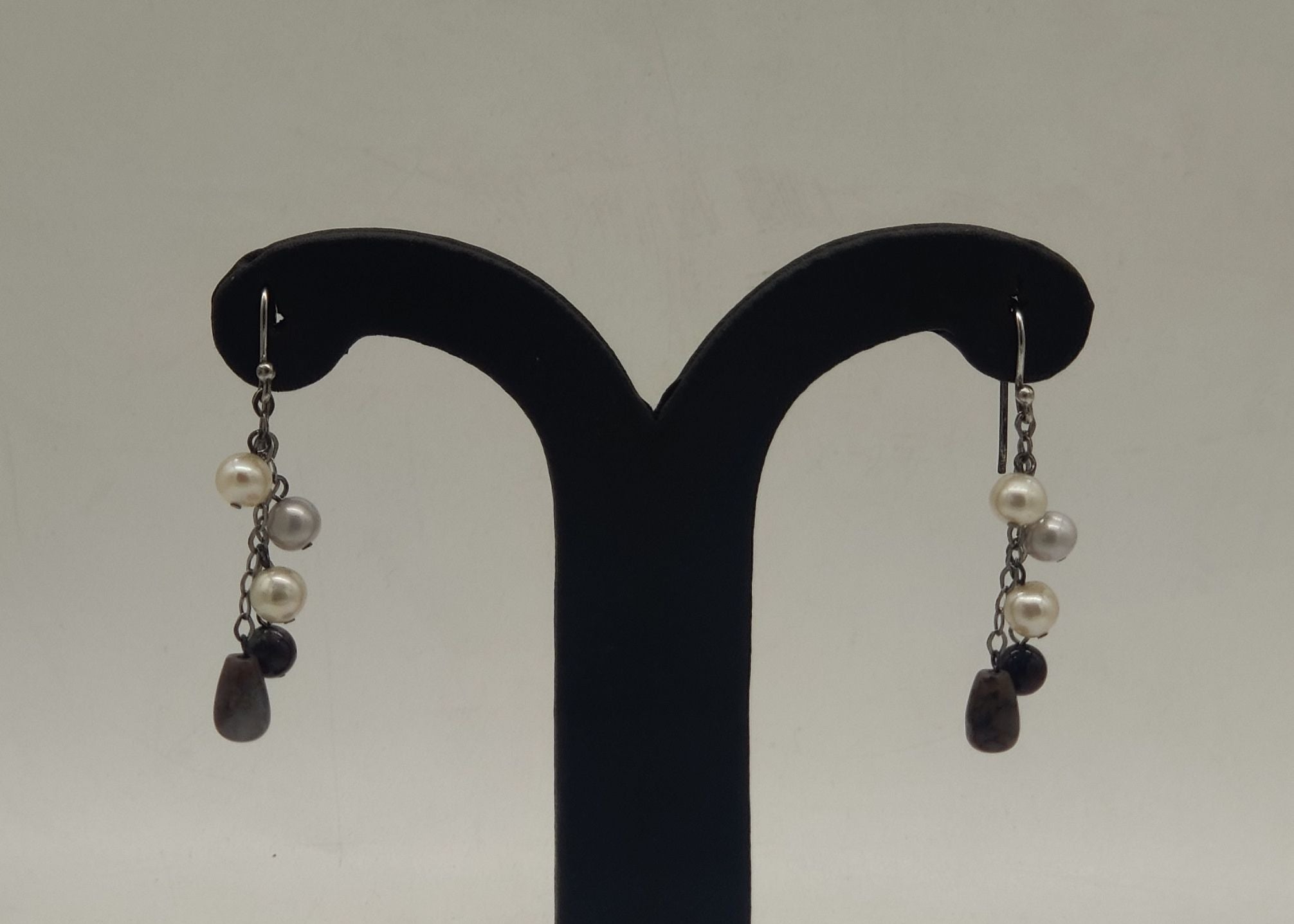 JAGDAMBA PEARLS SILVER HANGINGS ER50173