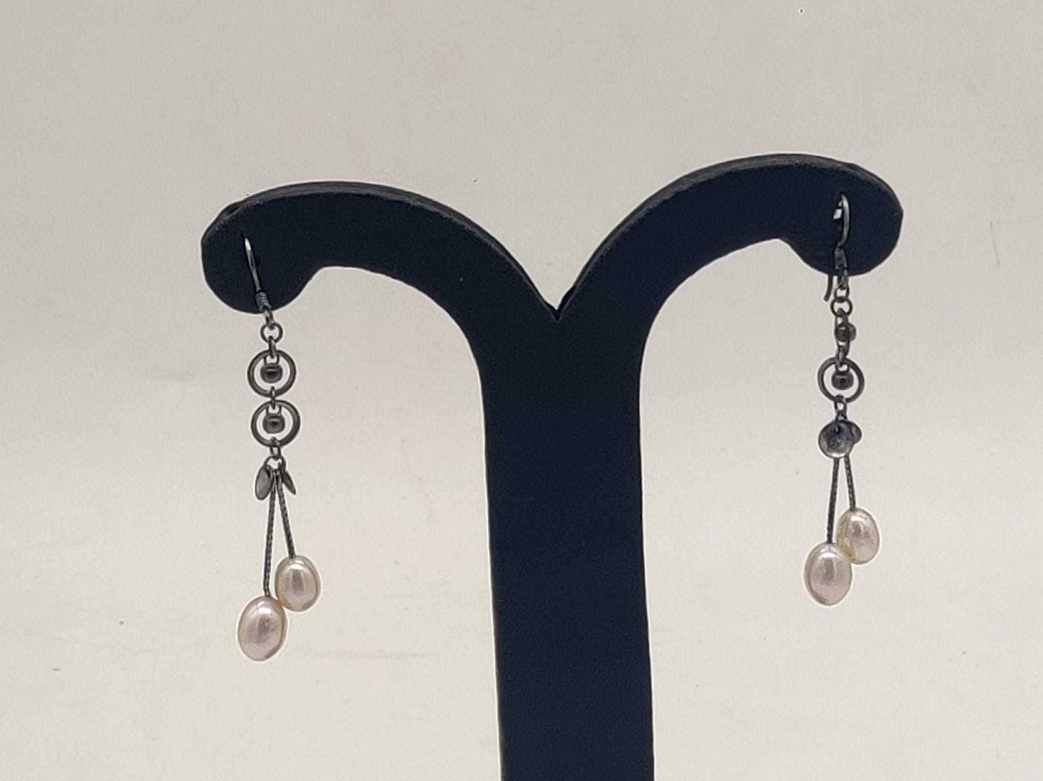 JAGDAMBA PEARLS SILVER HANGINGS ER50165