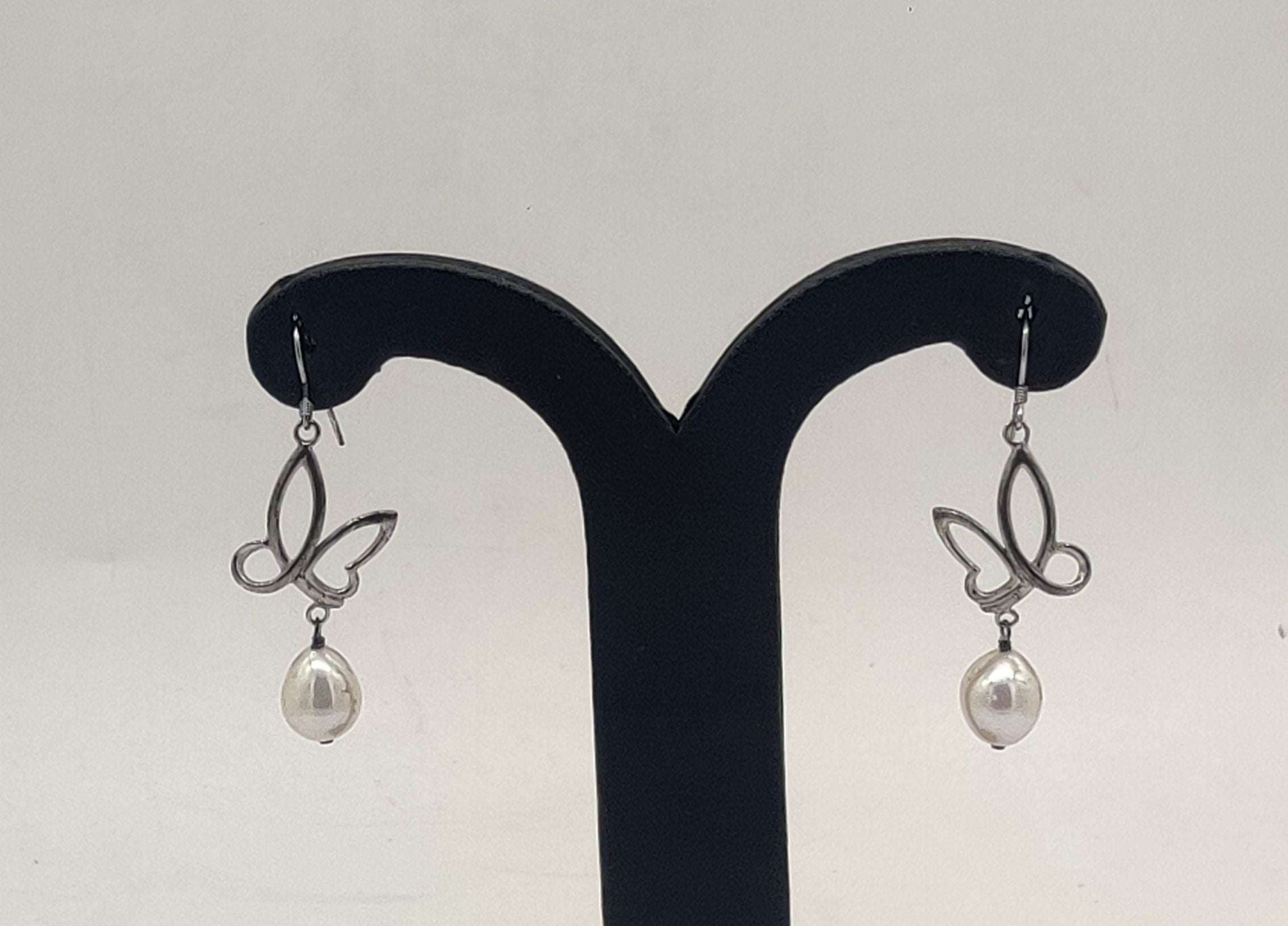 JAGDAMBA PEARLS SILVER HANGINGS ER50162