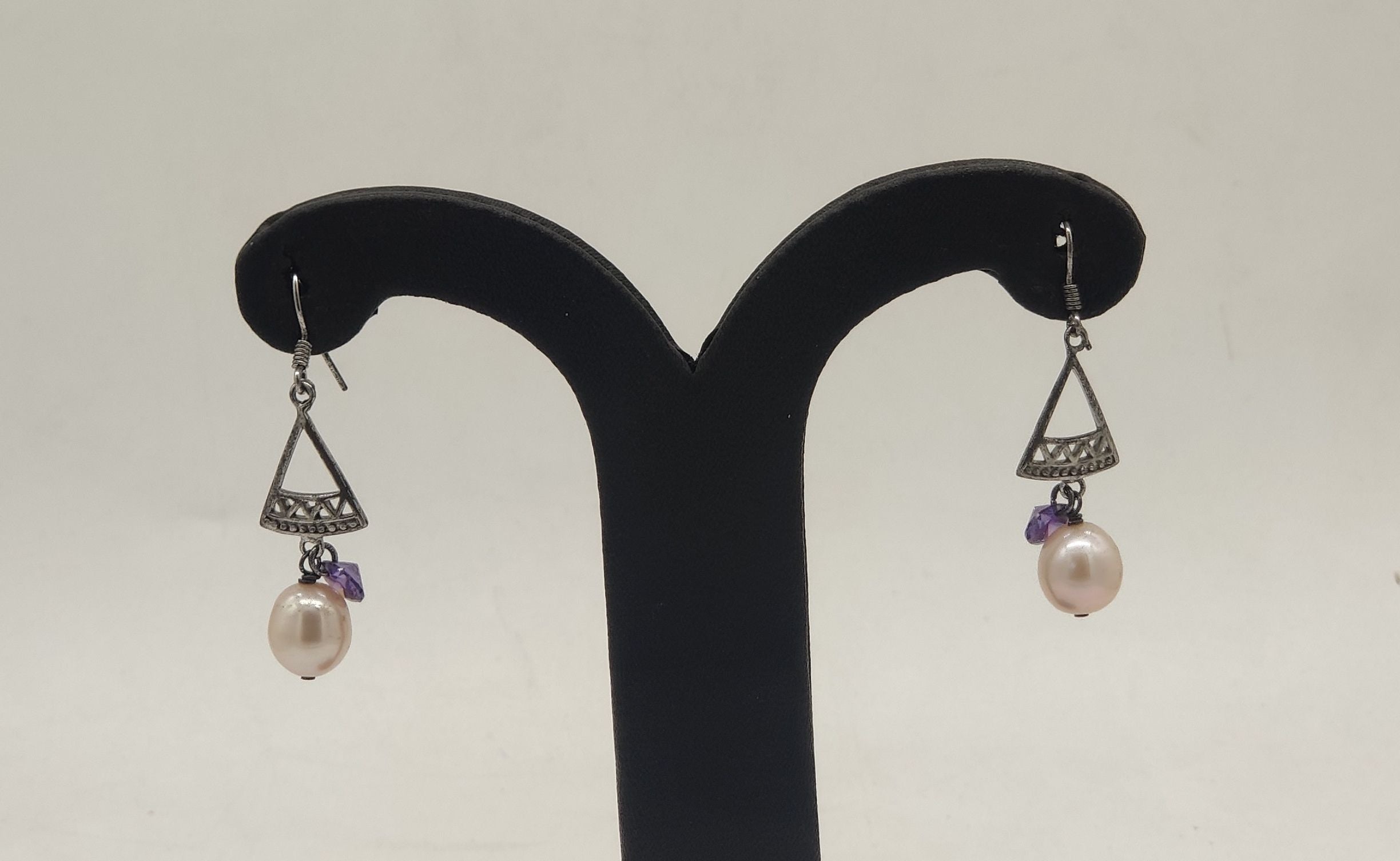 JAGDAMBA PEARLS SILVER HANGINGS ER50157