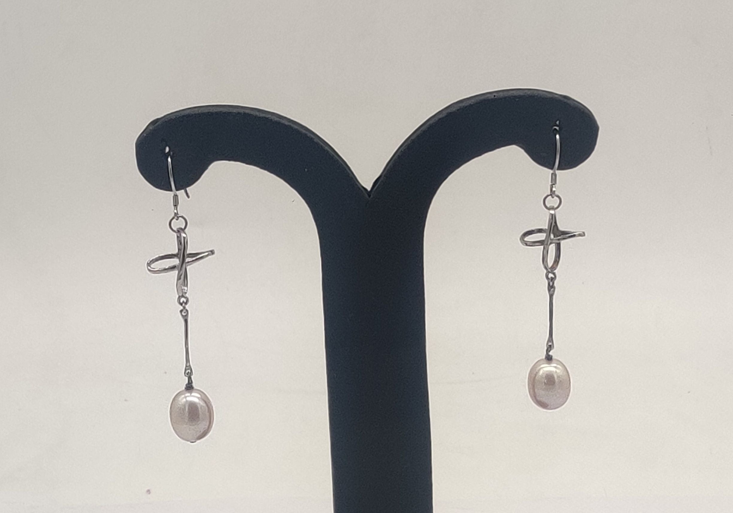 JAGDAMBA PEARLS SILVER HANGINGS ER50153