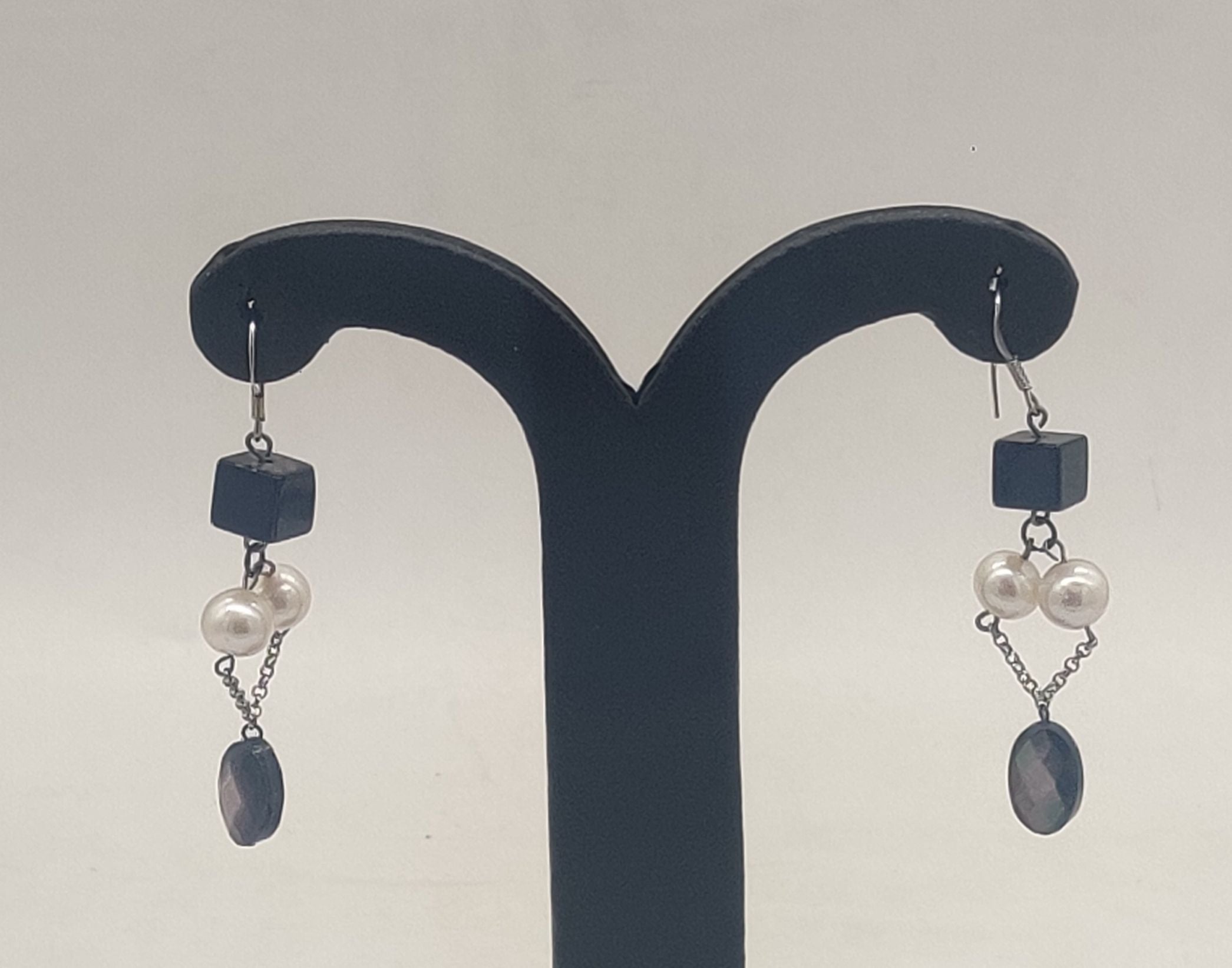 JAGDAMBA PEARLS SILVER HANGINGS ER50150