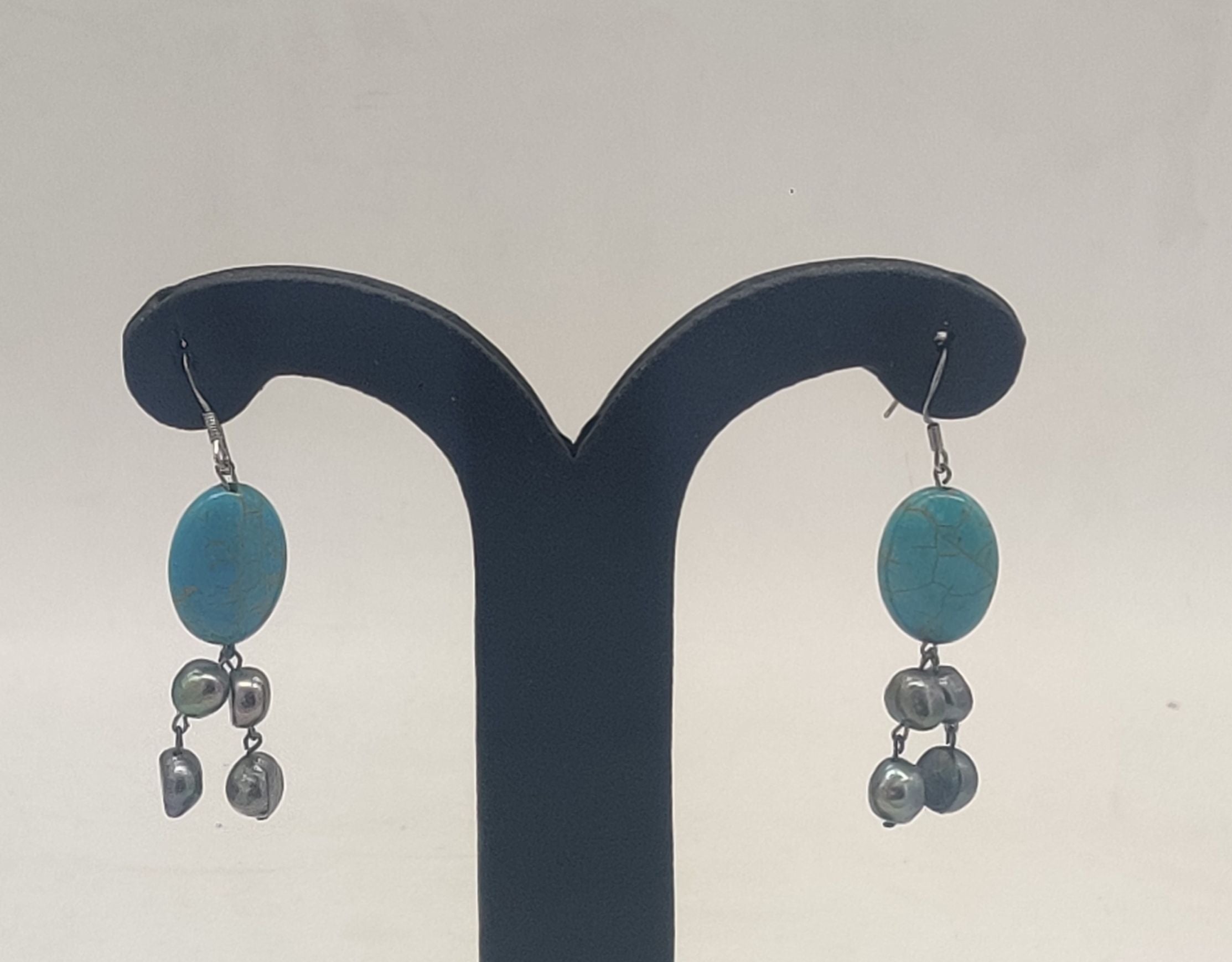 JAGDAMBA PEARLS SILVER HANGINGS ER50146