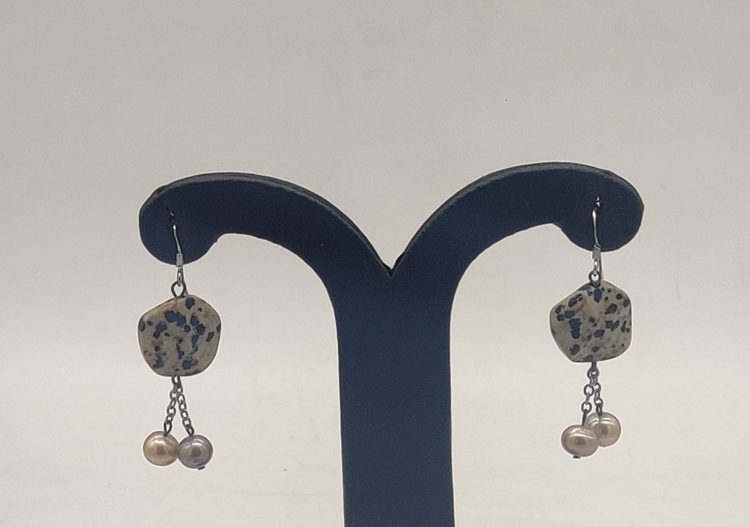 JAGDAMBA PEARLS SILVER HANGINGS ER50145