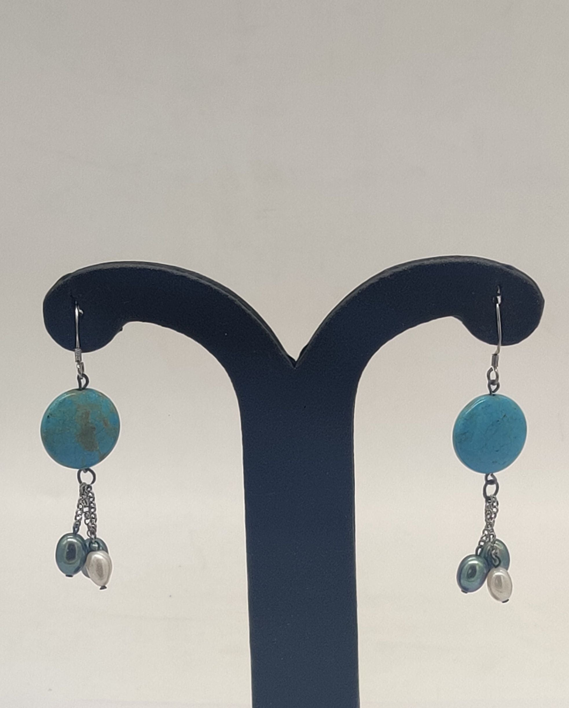 JAGDAMBA PEARLS SILVER HANGINGS ER50141