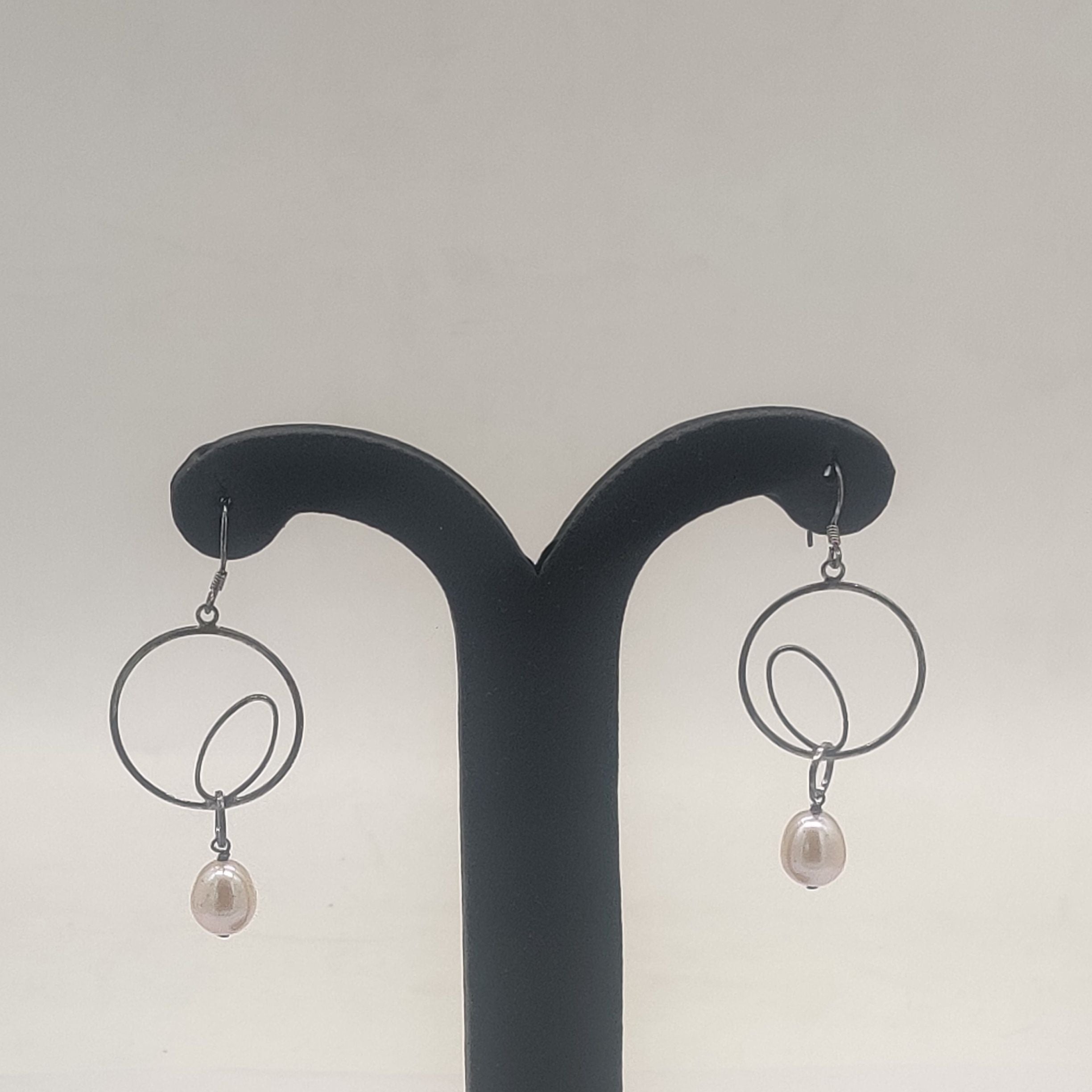 JAGDAMBA PEARLS SILVER HANGINGS ER50138