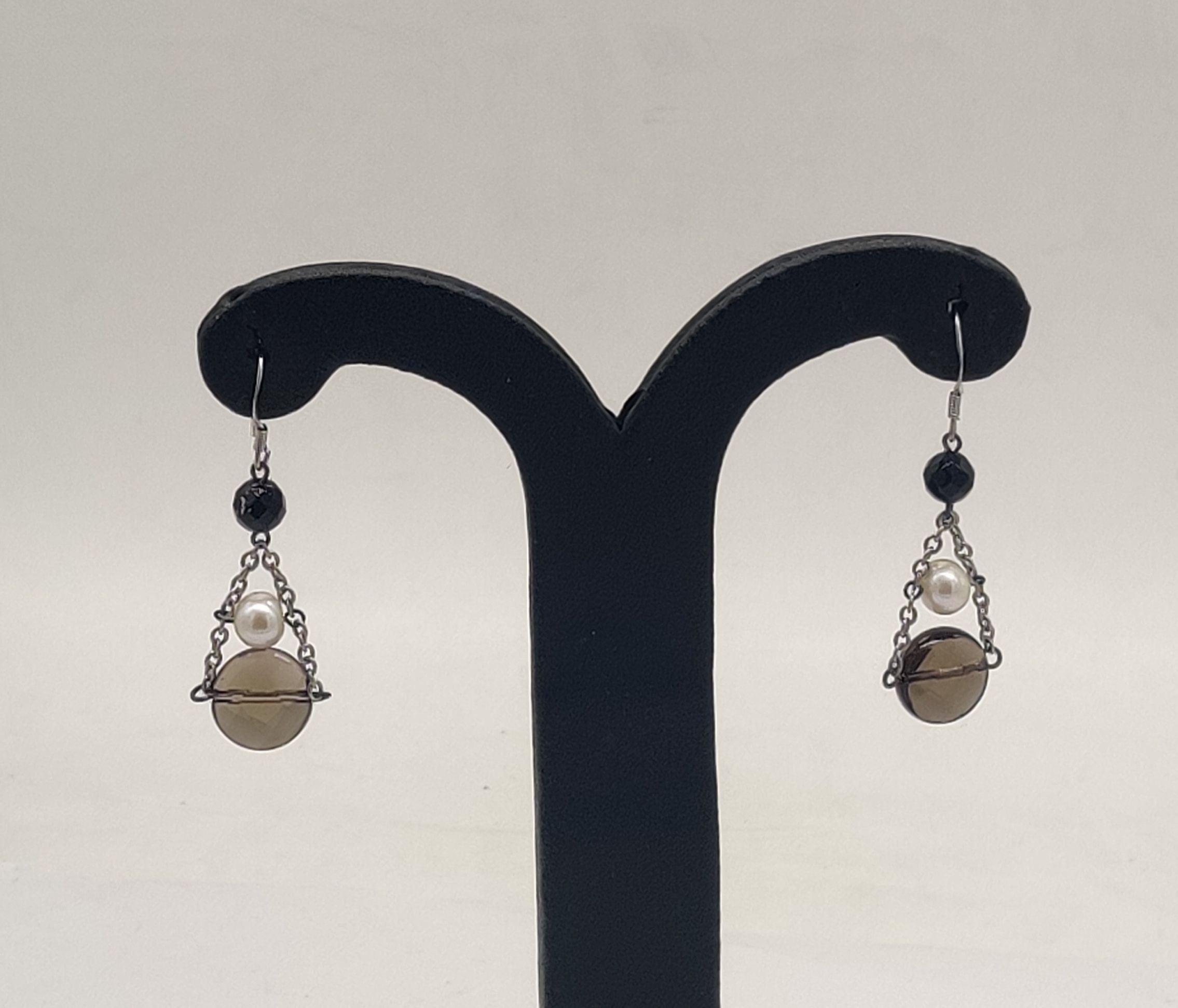 JAGDAMBA PEARLS SILVER HANGINGS ER50122