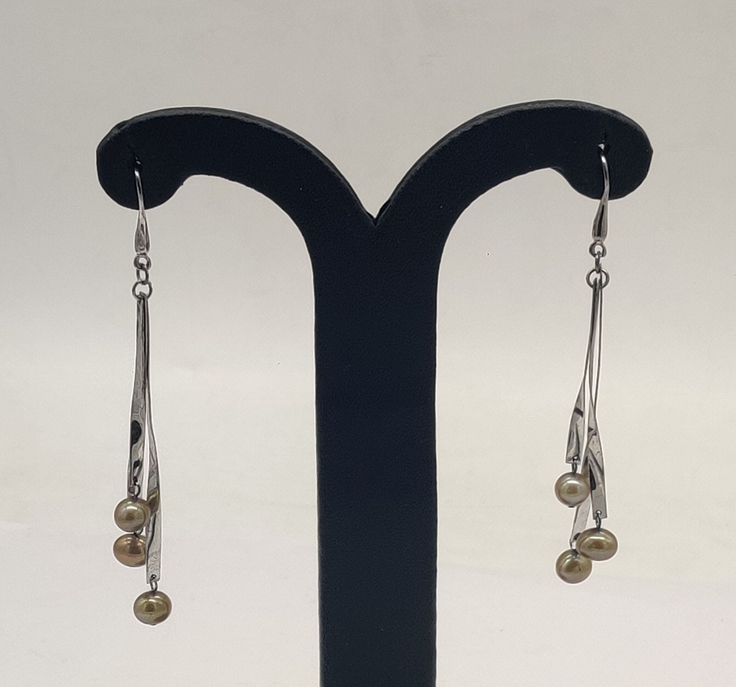 JAGDAMBA PEARLS SILVER HANGINGS ER50120