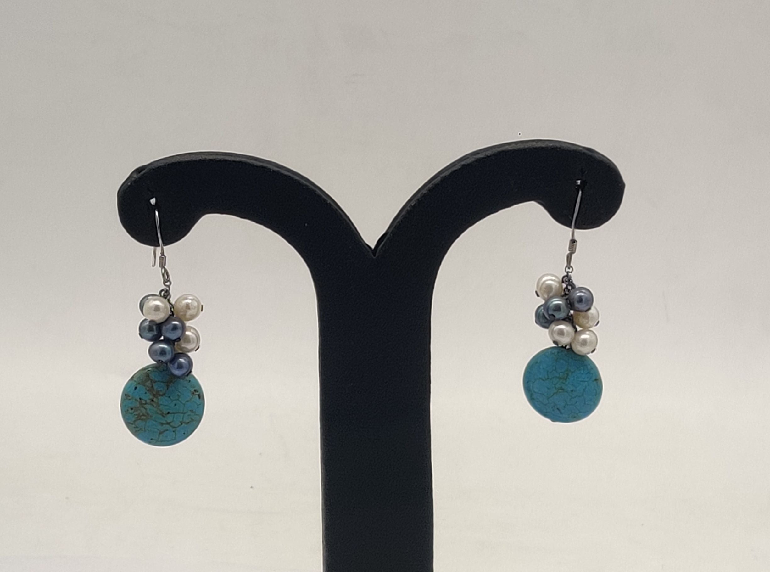 JAGDAMBA PEARLS SILVER HANGINGS ER50113