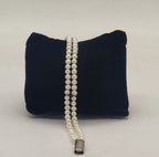 Two strand white AAA freshwater pearl bracelet
