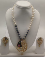 Enchanted Peacock Pearl Necklace Set