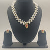 Majestic crimson freshwater pearl double-strand pendant set with red and gold centerpiece and matching earrings