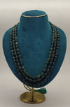 Forest Cascade � Layered Necklace with Dark Green Gemstone Beads