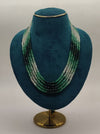 Forest Harmony � Mixed Green, Black & Clear Beaded Necklace