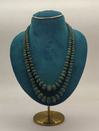 Jade Dynasty � Layered Green & Barrel-Cut Beaded Necklace