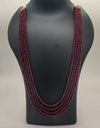 Ruby Aura � Elegant Multi-Layered Red Beaded Necklace