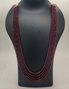 Ruby Aura � Elegant Multi-Layered Red Beaded Necklace