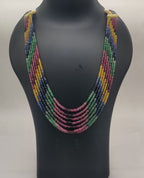 Rainbow Elegance � Gradient Multi-Strand Gemstone Necklace