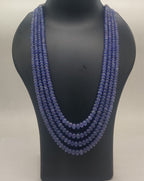 Royal Tanzanite Cascade � Multi-Strand Blue Beaded Necklace