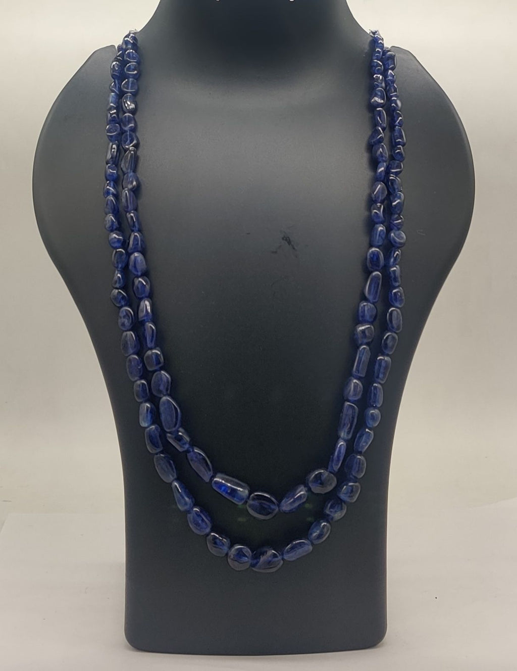 Ocean Depths Layered Blue Bead Necklace