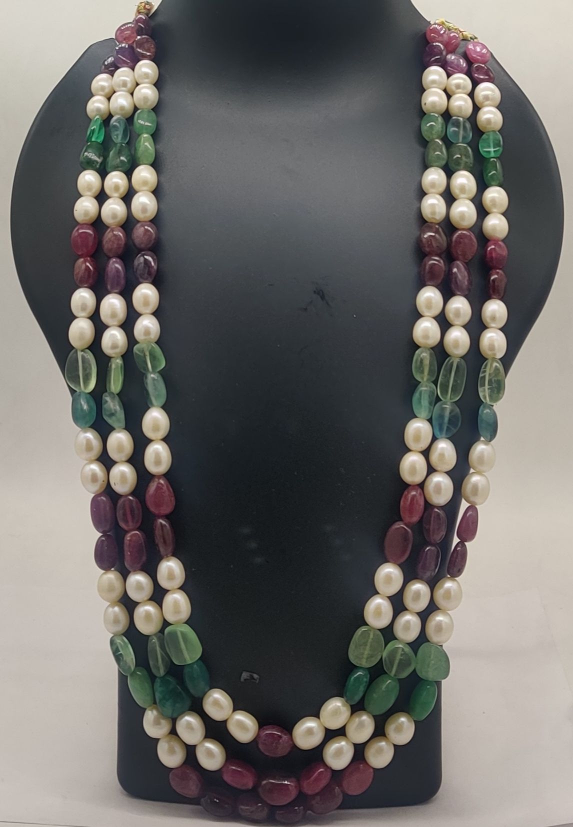 Regal Radiance Pearl & Gemstone Necklace