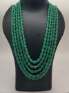 Emerald Veil � Cascading Green Bead Necklace