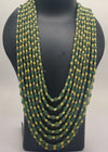 Forest Rainfall � Green Cascade Layered Necklace