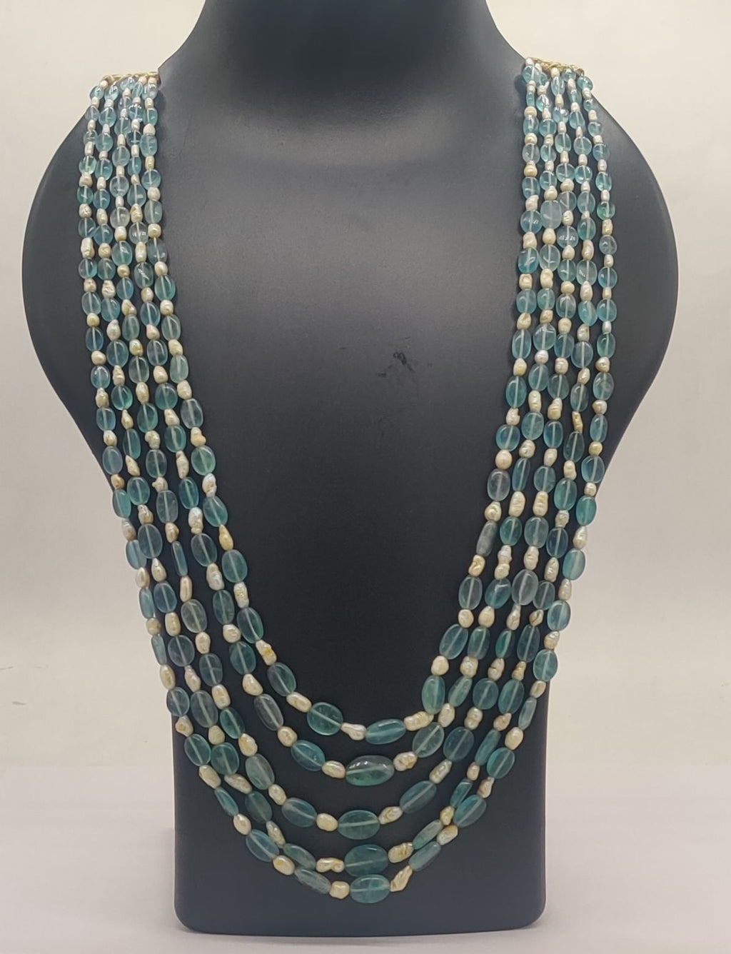 Ocean Teal Elegance Baroque Pearl Necklace