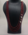 Royal Ruby Cascade with Ornate Embellishments