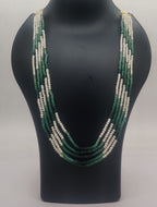 Emerald Whisper Multi-Strand Beaded Necklace