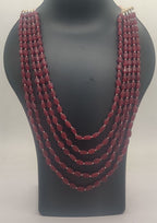 Maharani Crimson Gold Bead Necklace