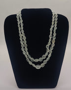 Moonlit Dew Double-Strand Oval Bead Necklace