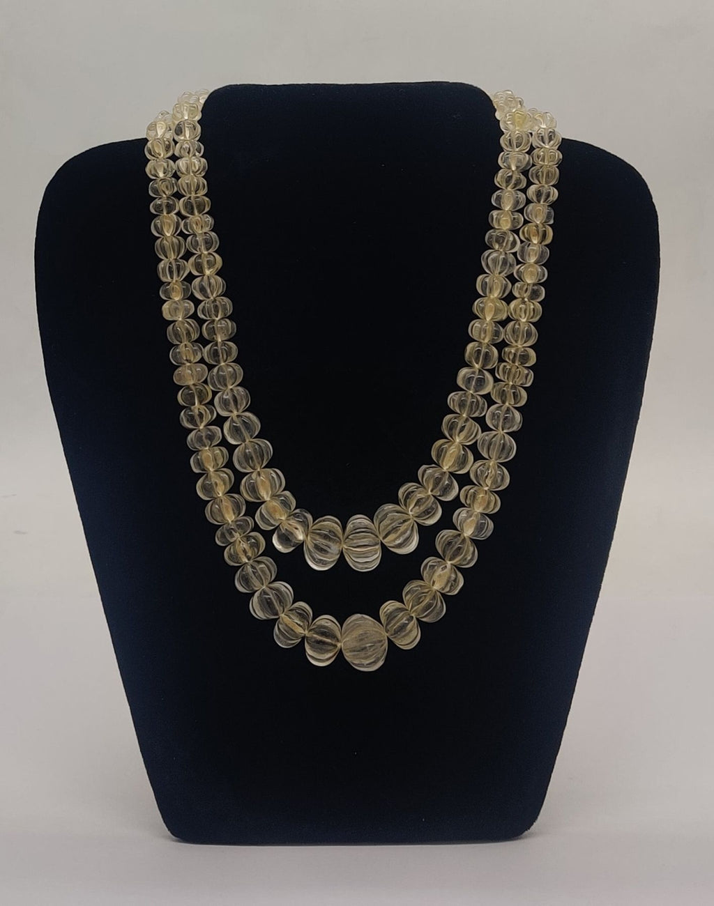 Champagne Flute Ribbed Bead Necklace