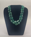 Verdant Glow Dual-Strand Gemstone Necklace