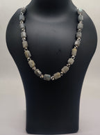 Labradorite & Jasper Contrast Beaded Necklace