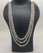 Crystal Cascade Triple-Strand Necklace