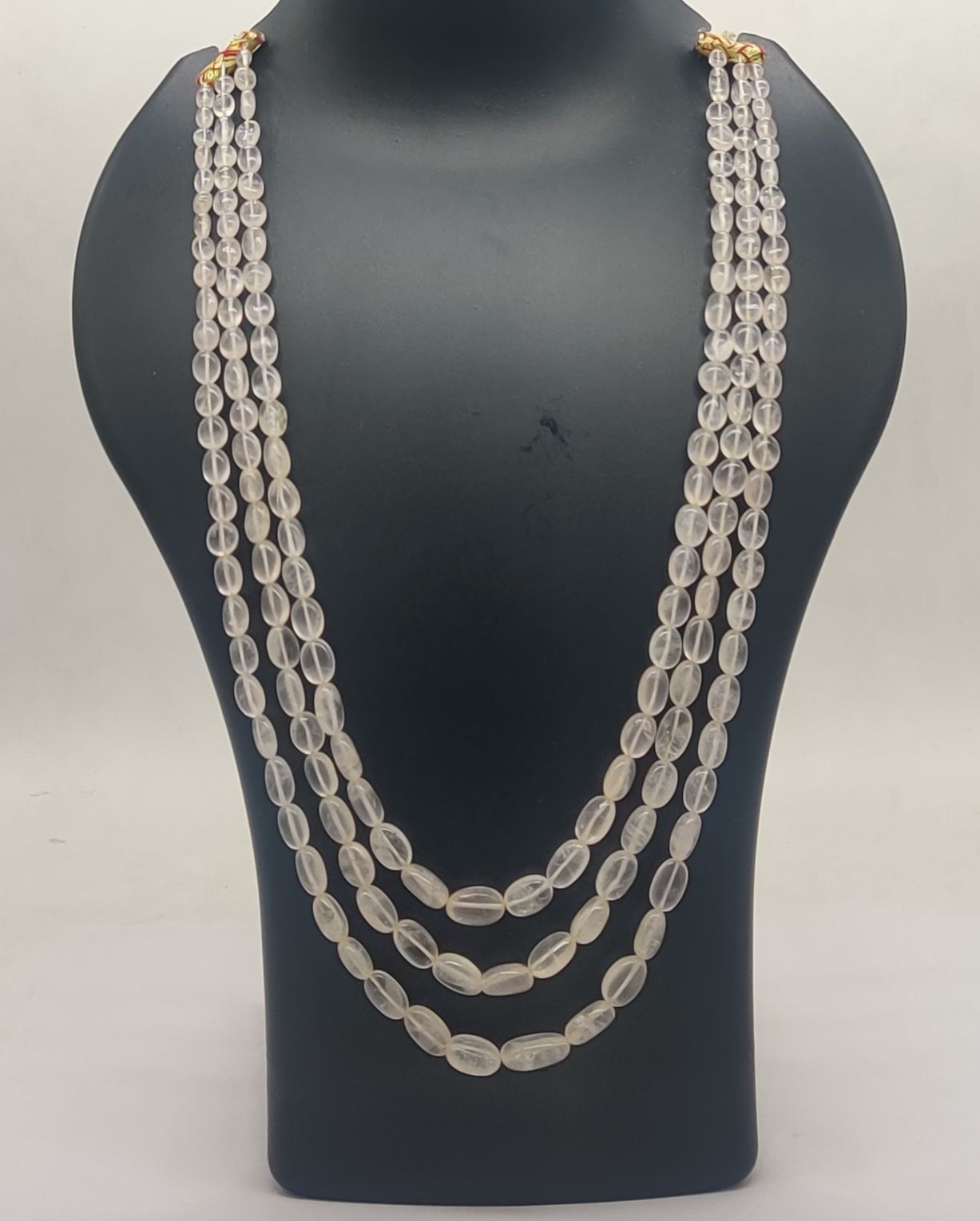 Crystal Cascade Triple-Strand Necklace