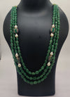 Regal Emerald & Pearl Multi-Strand Necklace