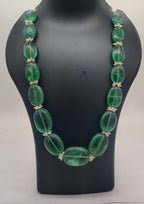 Dewdrop Green Fluorite Bead Necklace