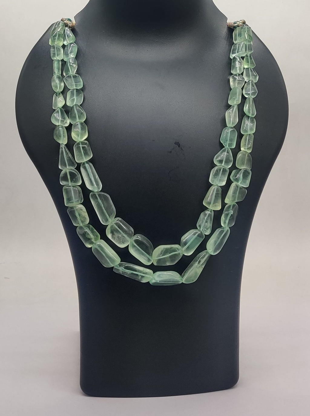 Serene Moss Gemstone Layered Necklace