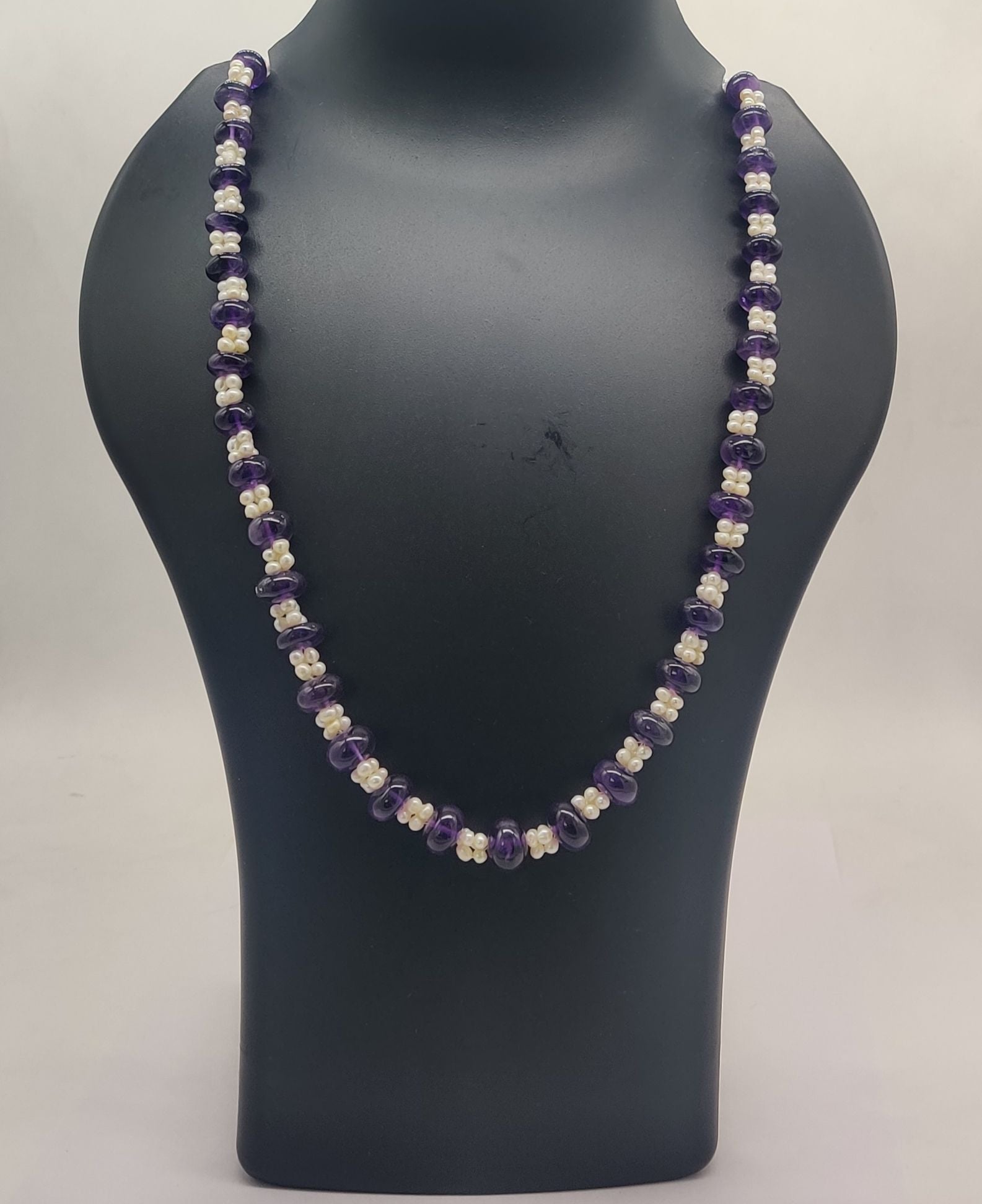 Royal Orchid Beaded Pearl Necklace