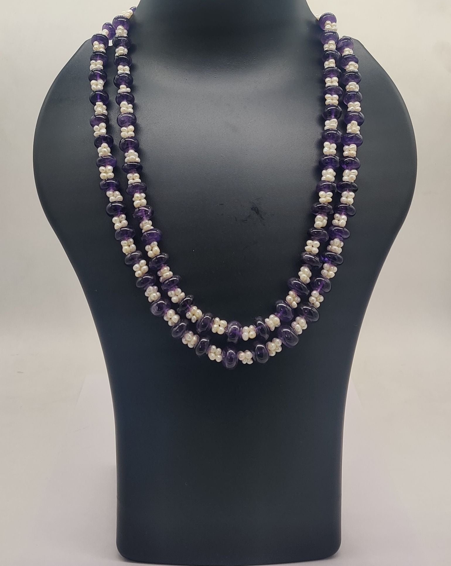 Lavender Grace Beaded Pearl Necklace