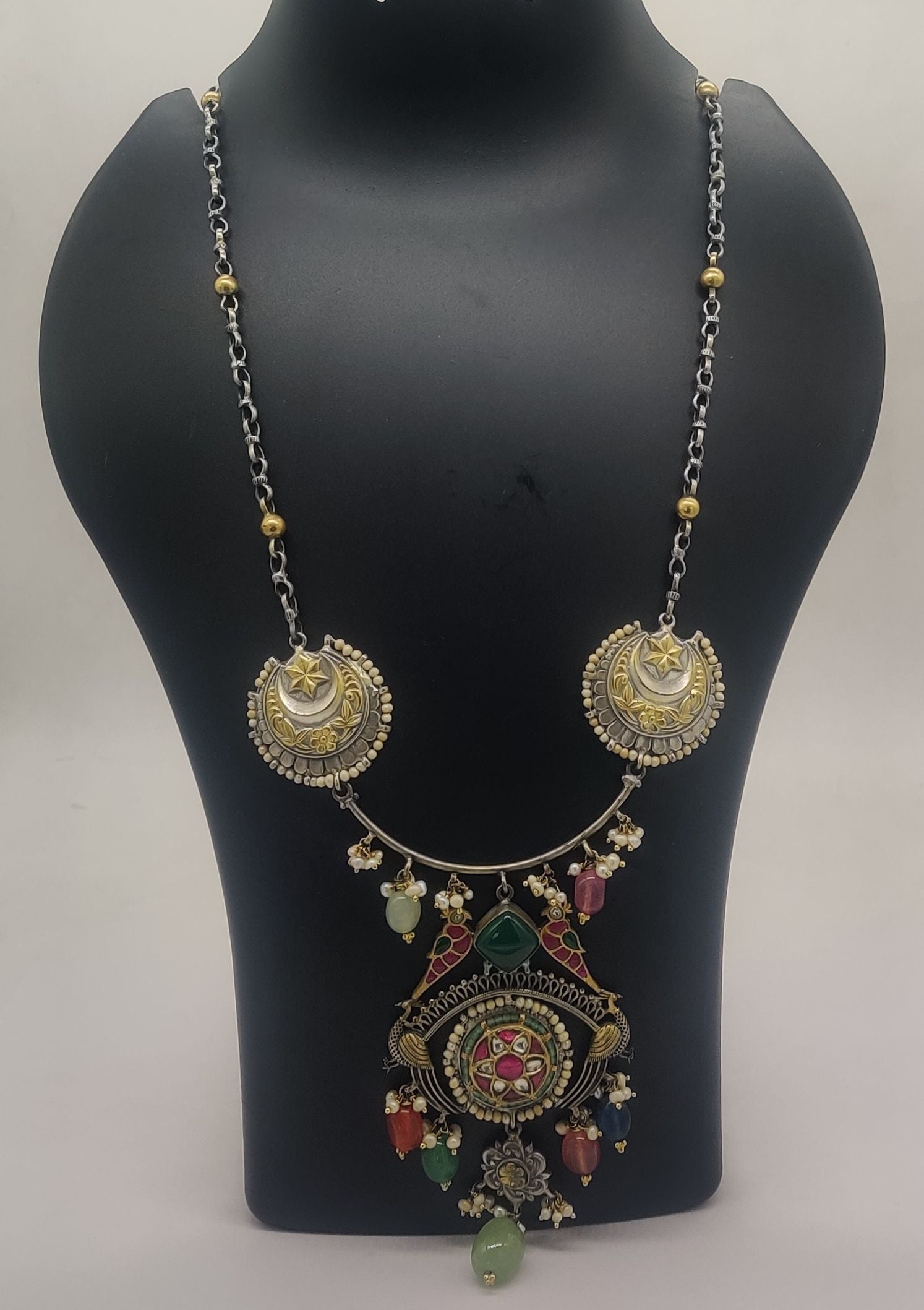 Chandtara Crescent Medallion Necklace