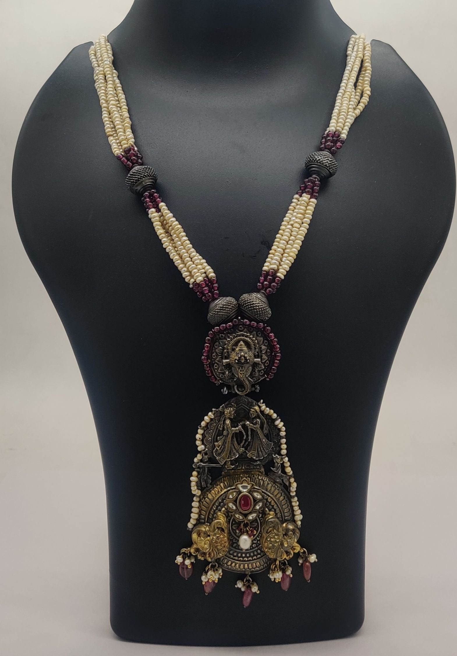Devika Pearl Temple Necklace