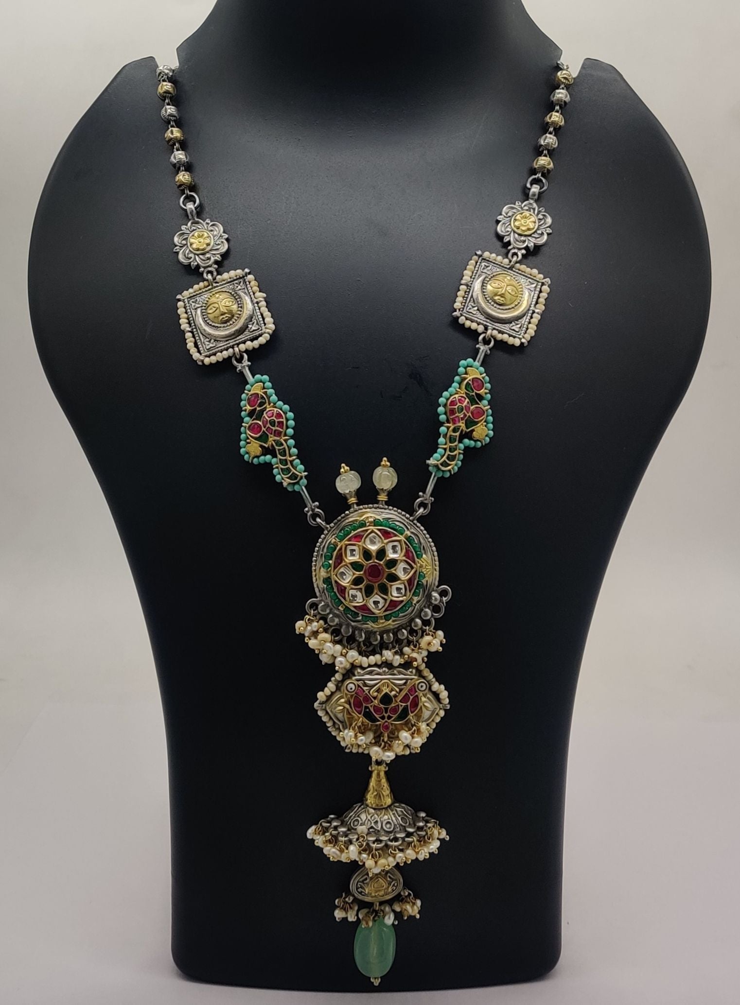 Rupashree Jhumka Medallion Necklace