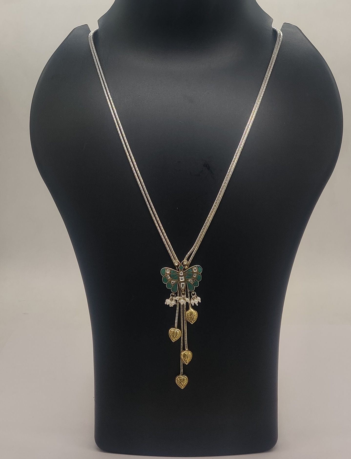 Haritmayi Enamel Wings Necklace