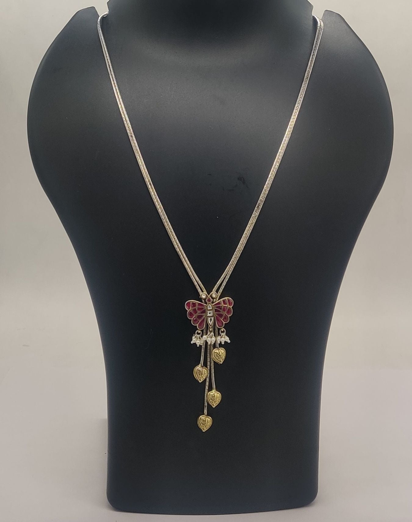 Lalpakshi Butterfly Charm Necklace